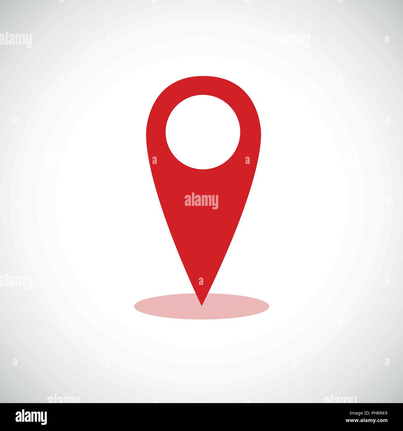 Red puntatore mappa posizione pin marcatore icona bandiera simbolo illustrazione vettoriale EPS10 Illustrazione Vettoriale