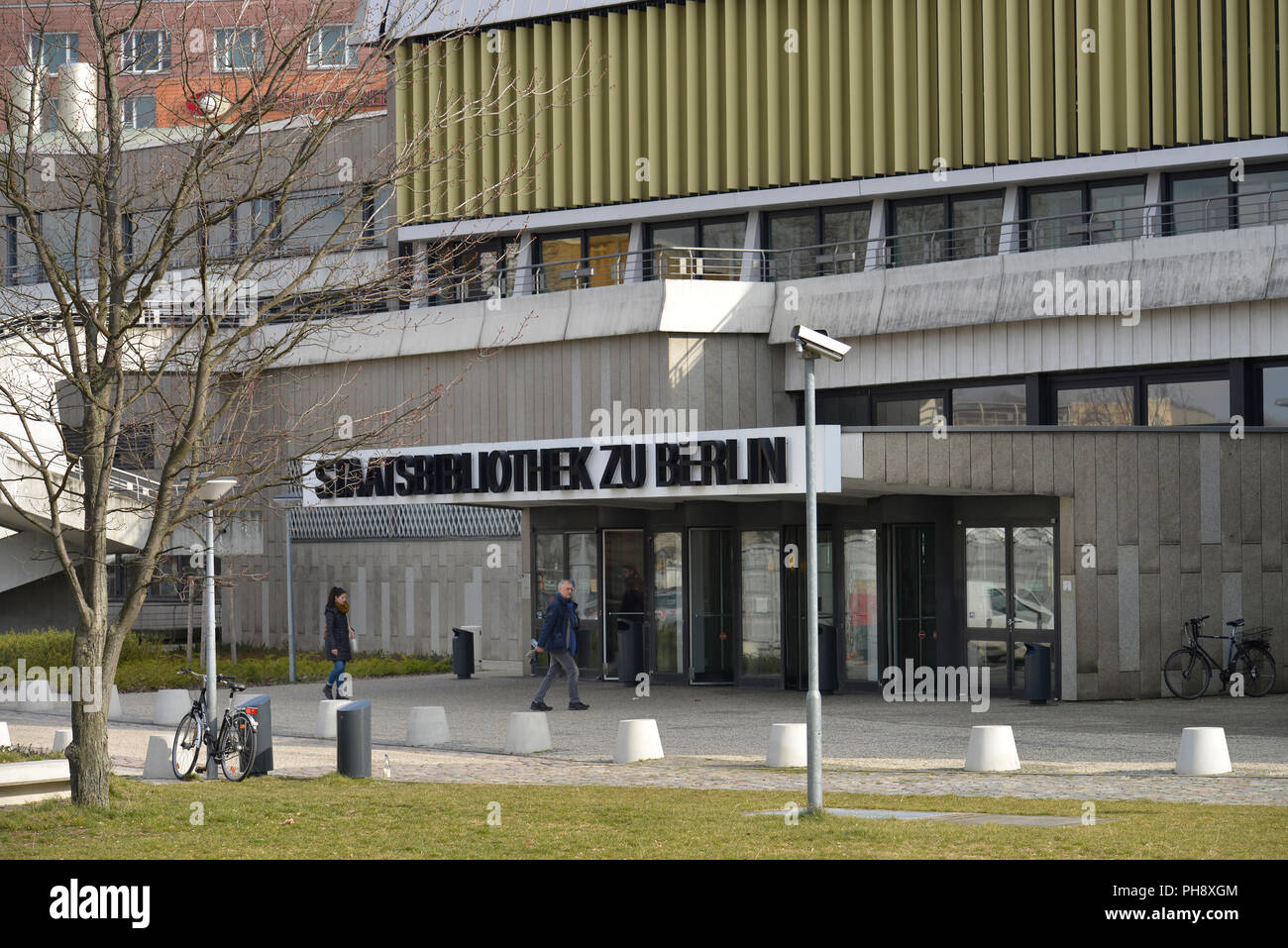 Staatsbibliothek, Kulturforum, il Tiergarten, nel quartiere Mitte di Berlino Foto Stock