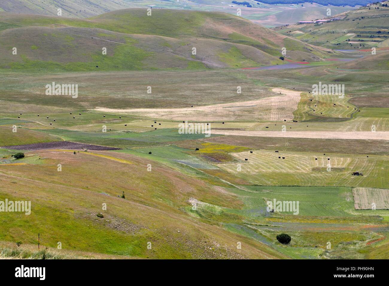 Nel paesaggio dei Monti Sibillini in Italia Foto Stock