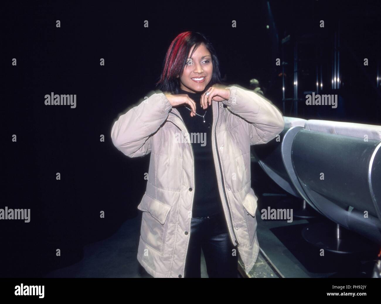 Andrea Josten, Kandidatin bei der Ersten Staffel von 'Deutschland sucht den Superstar' in Köln, Deutschland 2001. Andrea Josten da 'Deutschland tali Foto Stock