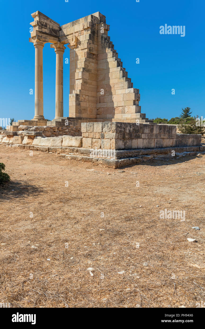 Tempio di Apollo Hylates, antica città greca Kourion, vicino a Limassol, Cipro Foto Stock