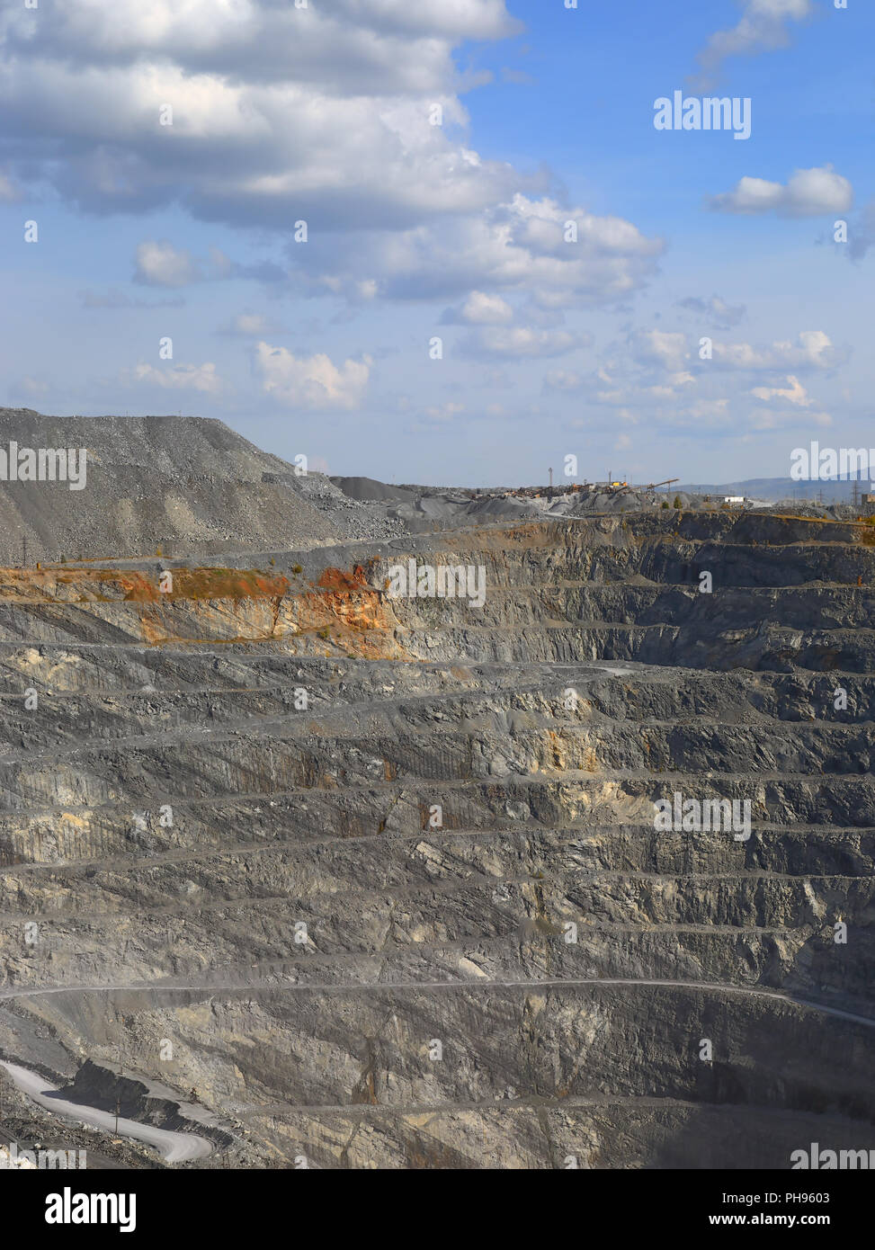 Produzione di ghiaia in cava Foto Stock