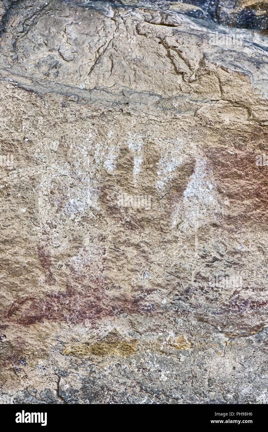 Antico disegno di roccia Foto Stock