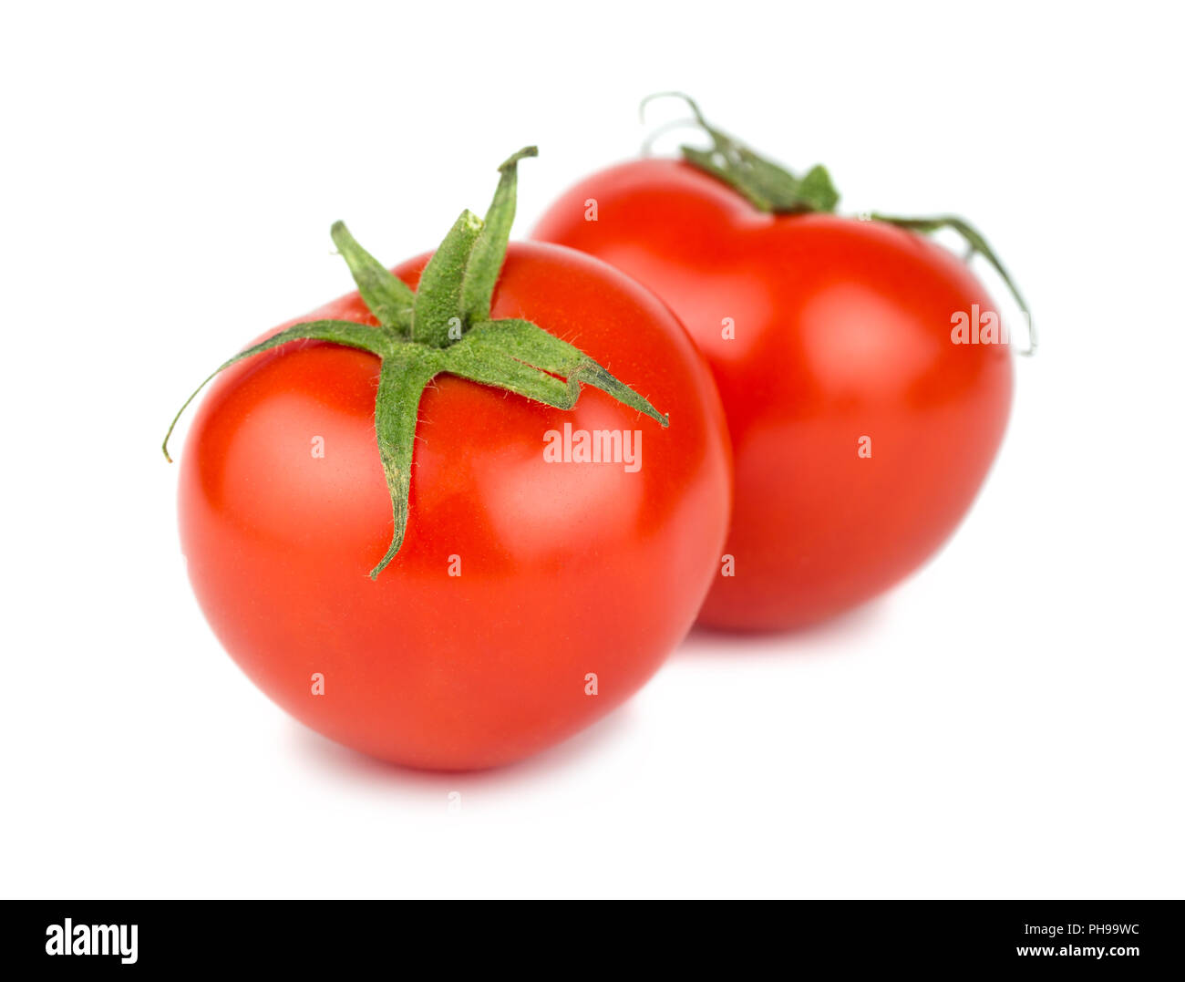 Due pomodori rossi Foto Stock