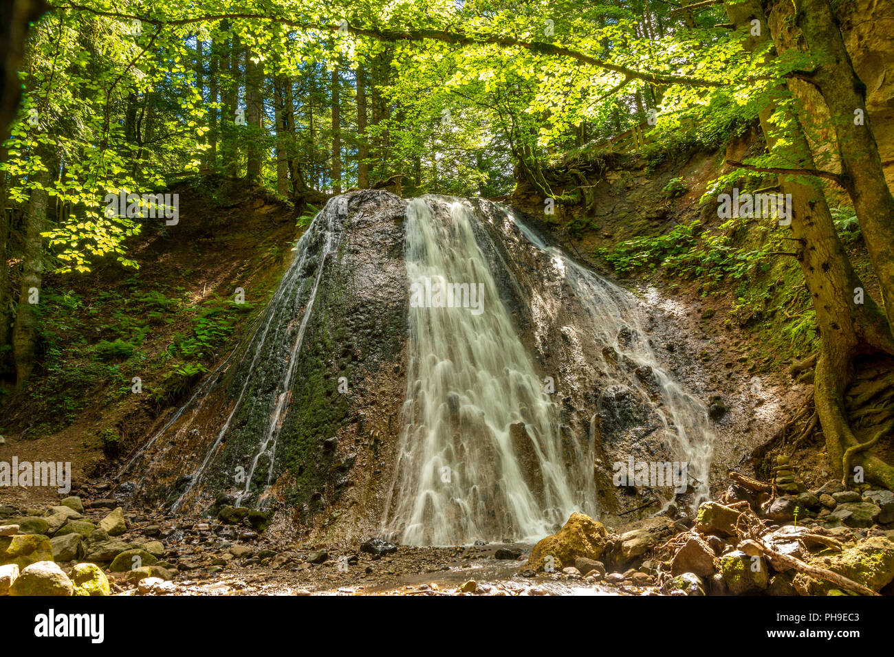 Rossignolet cascata in prossimità di Le Mont Dore, Auvergne Parco Nazionale Vulcani, Puy de dome, Auvergne Rhone Alpes, Francia Foto Stock