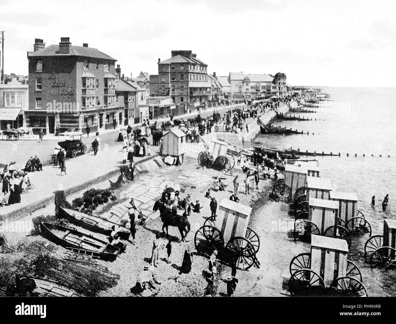 Bognor Regis beach, agli inizi del novecento Foto Stock