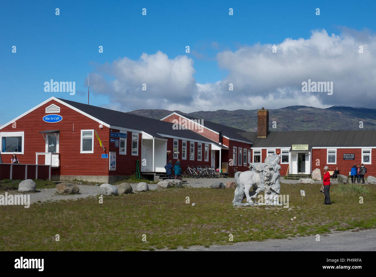 La Danimarca Groenlandia, Narsarsuak, aria museo di base Foto Stock