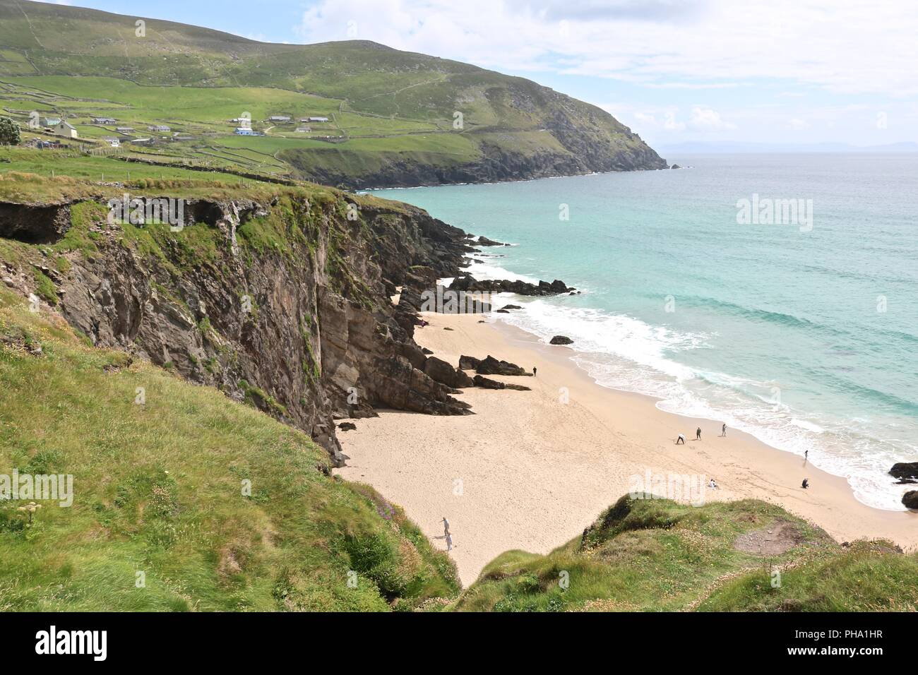 Coumeenole Beach, la penisola di Dingle, Co. Kerry Foto Stock