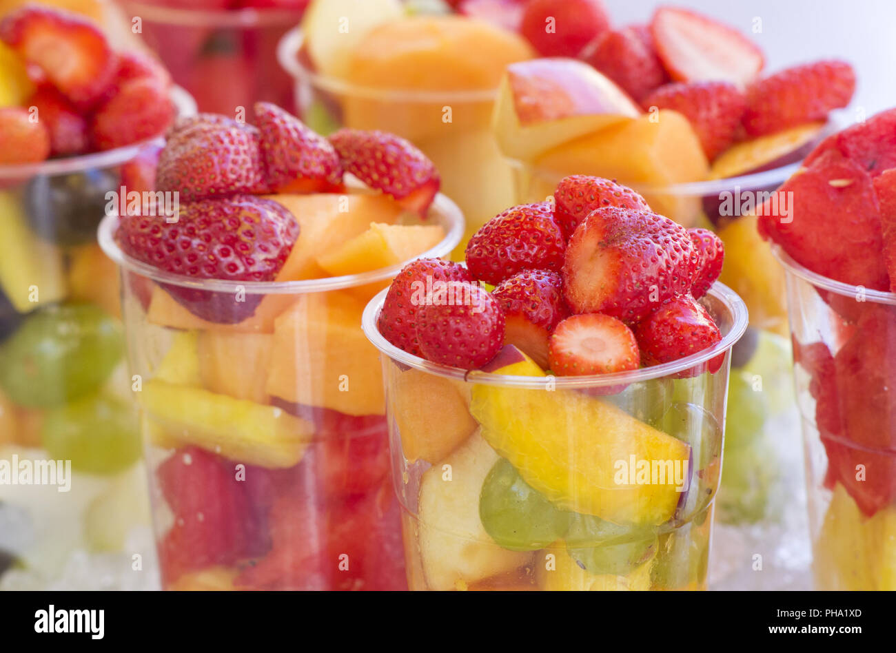 Fresca frutta sesonal pronto per essere consumato. Foto Stock
