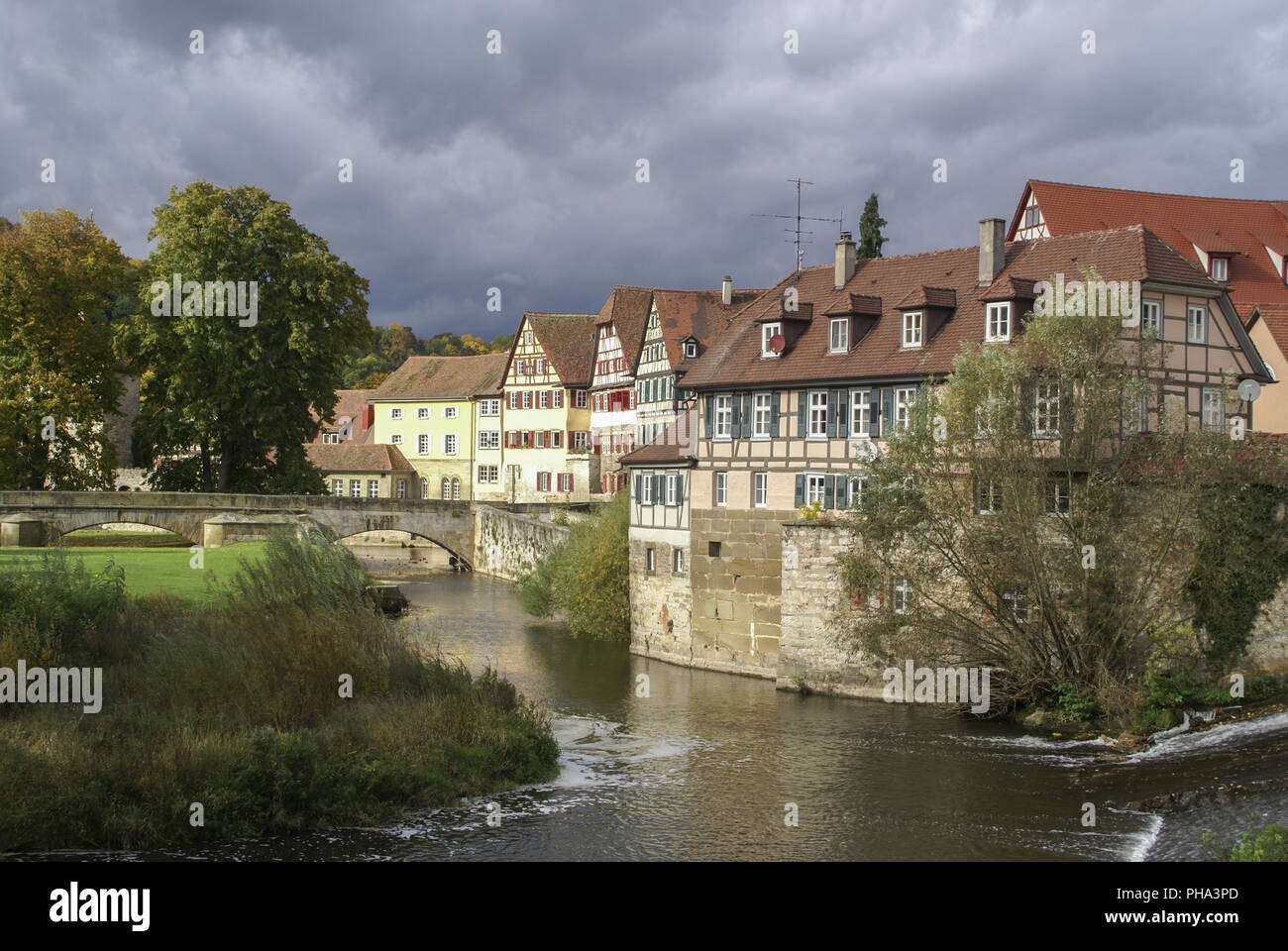 Old-Town in Schwaebisch Hall, Baden-Wuerttemberg, Germania Foto Stock