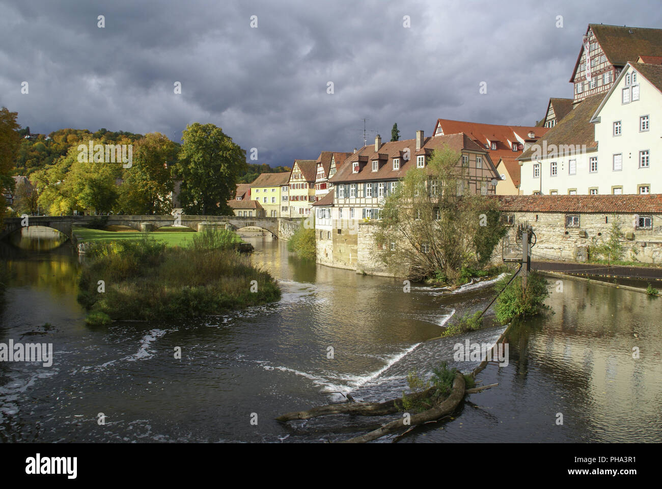 Old-Town in Schwaebisch Hall, Baden-Wuerttemberg, Germania Foto Stock