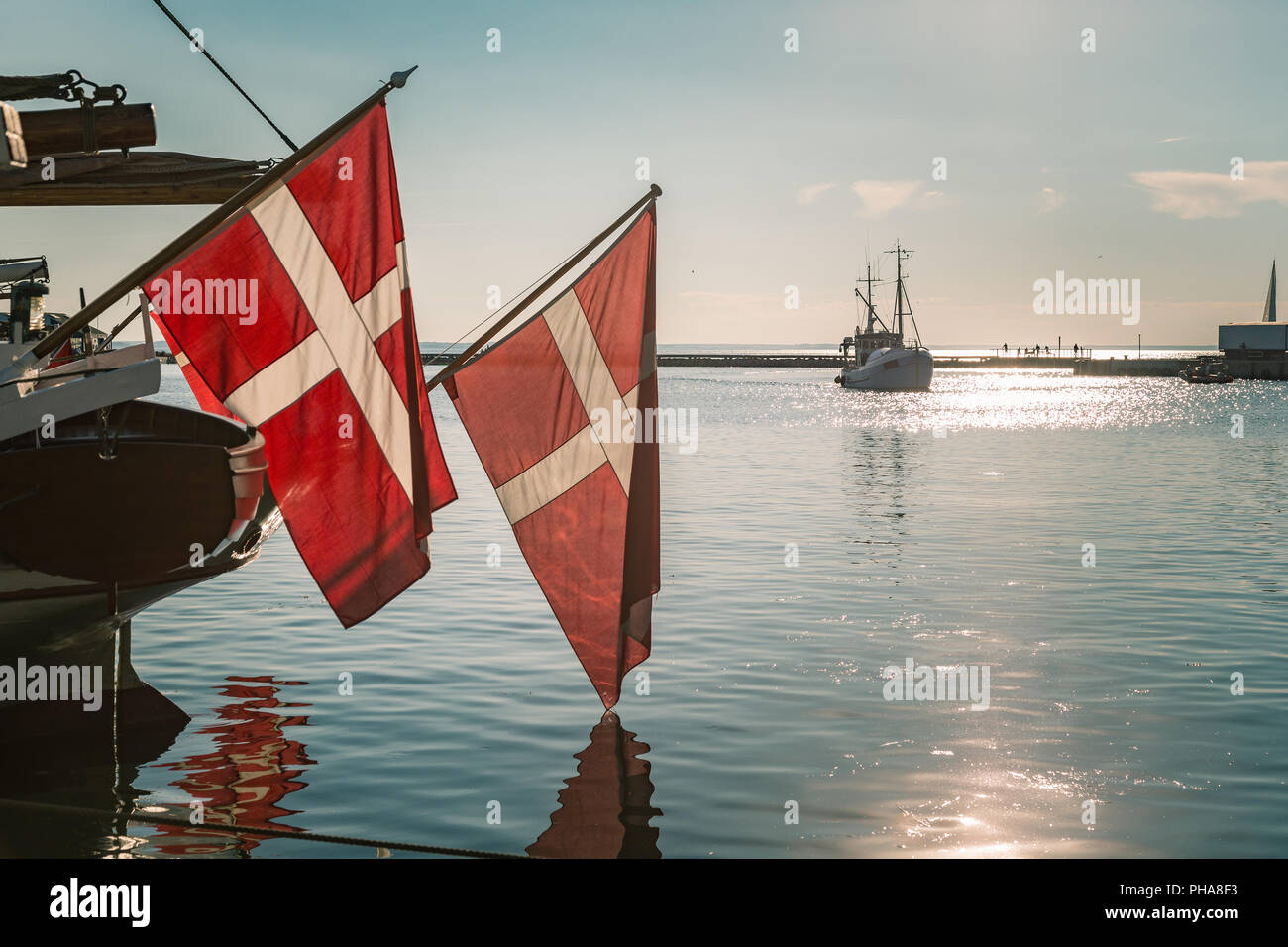 Bandiera danese, bandiera più antica del mondo Foto Stock