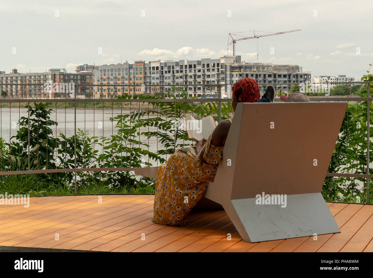 Attività in Newark Riverfront Park a Newark, NJ Sabato, Agosto 25, 2018. (Â© Richard B. Levine) Foto Stock