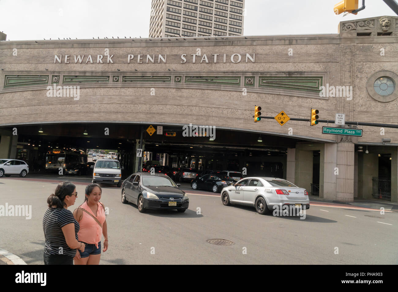 Newark Penn Station a Newark, NJ Sabato, Agosto 25, 2018. (© Richard B. Levine) Foto Stock