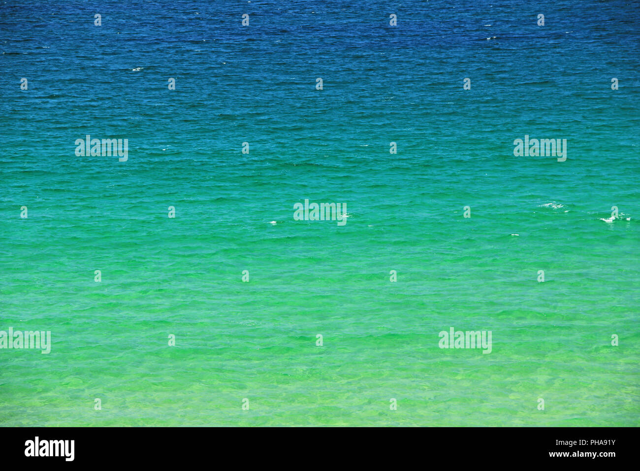 Acqua di mare verde Foto Stock