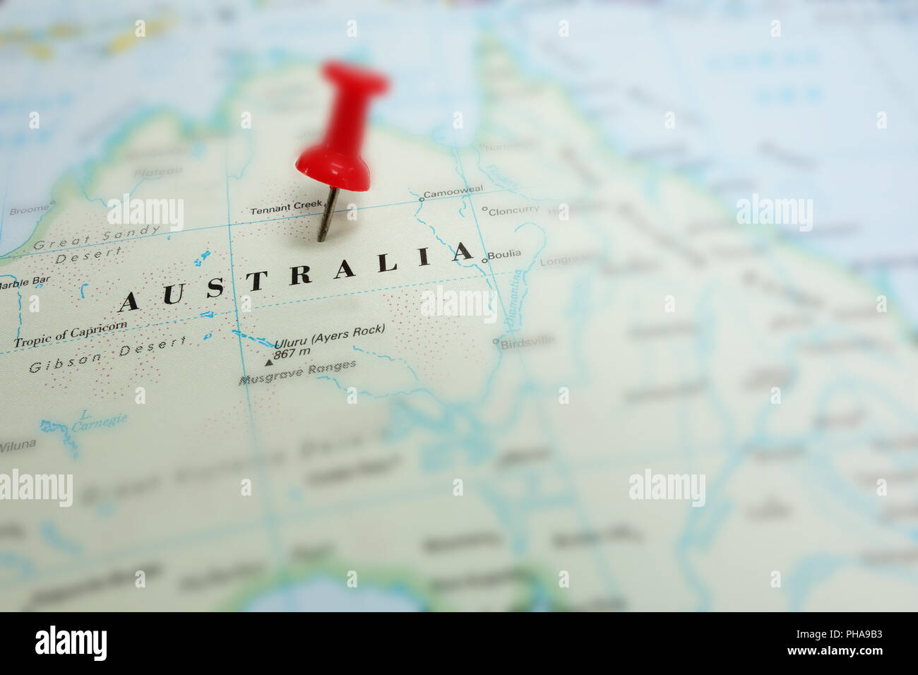Mappa di Australia Foto Stock