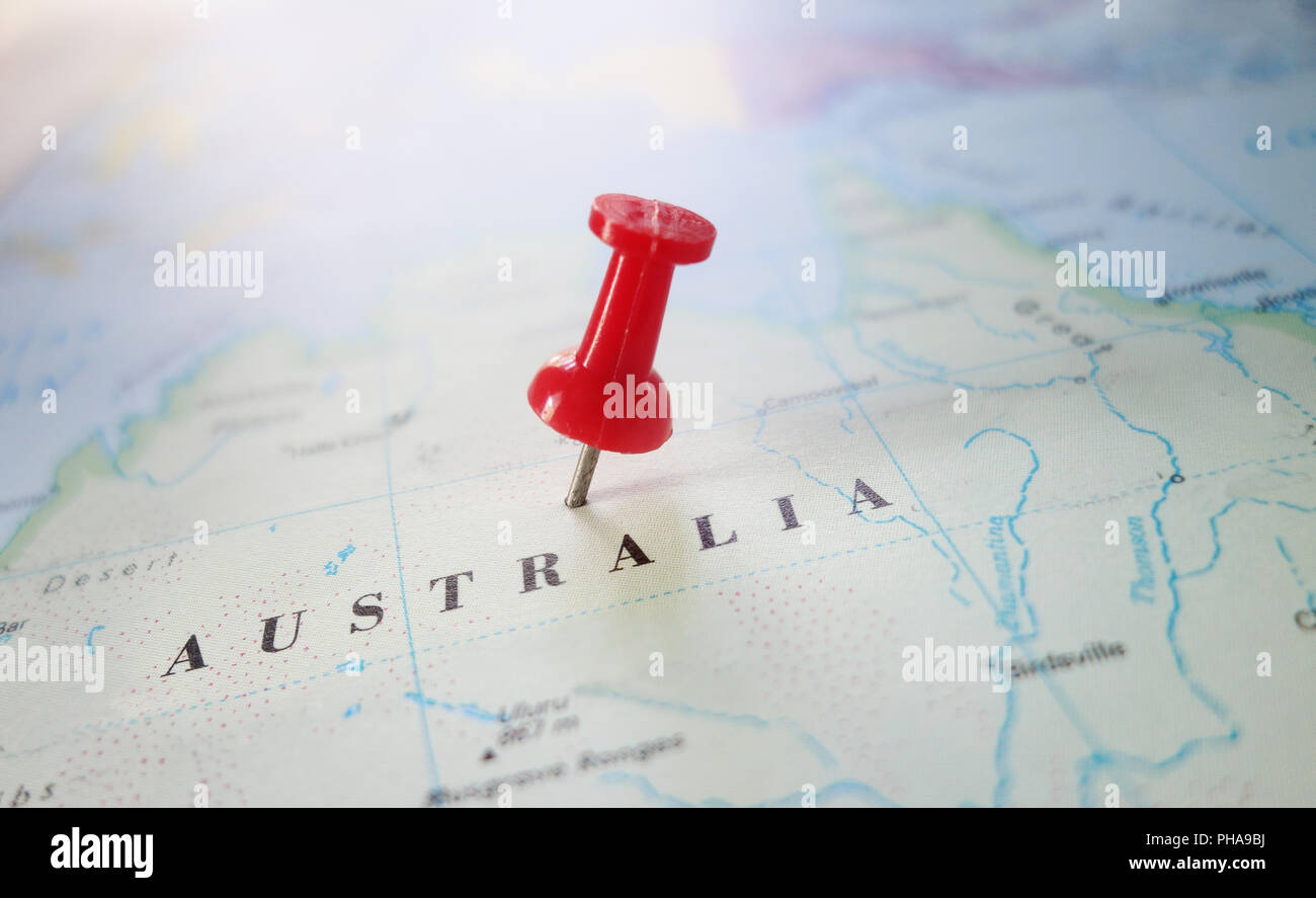 Mappa di Australia Foto Stock