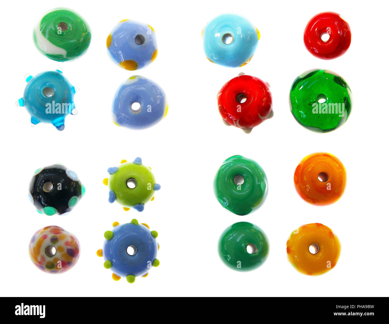 perle di vetro Foto Stock