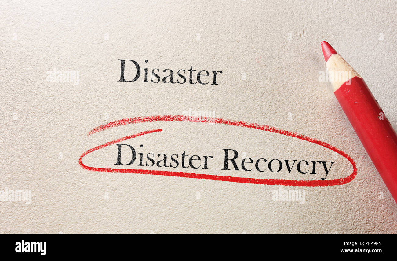 Il disaster recovery Foto Stock