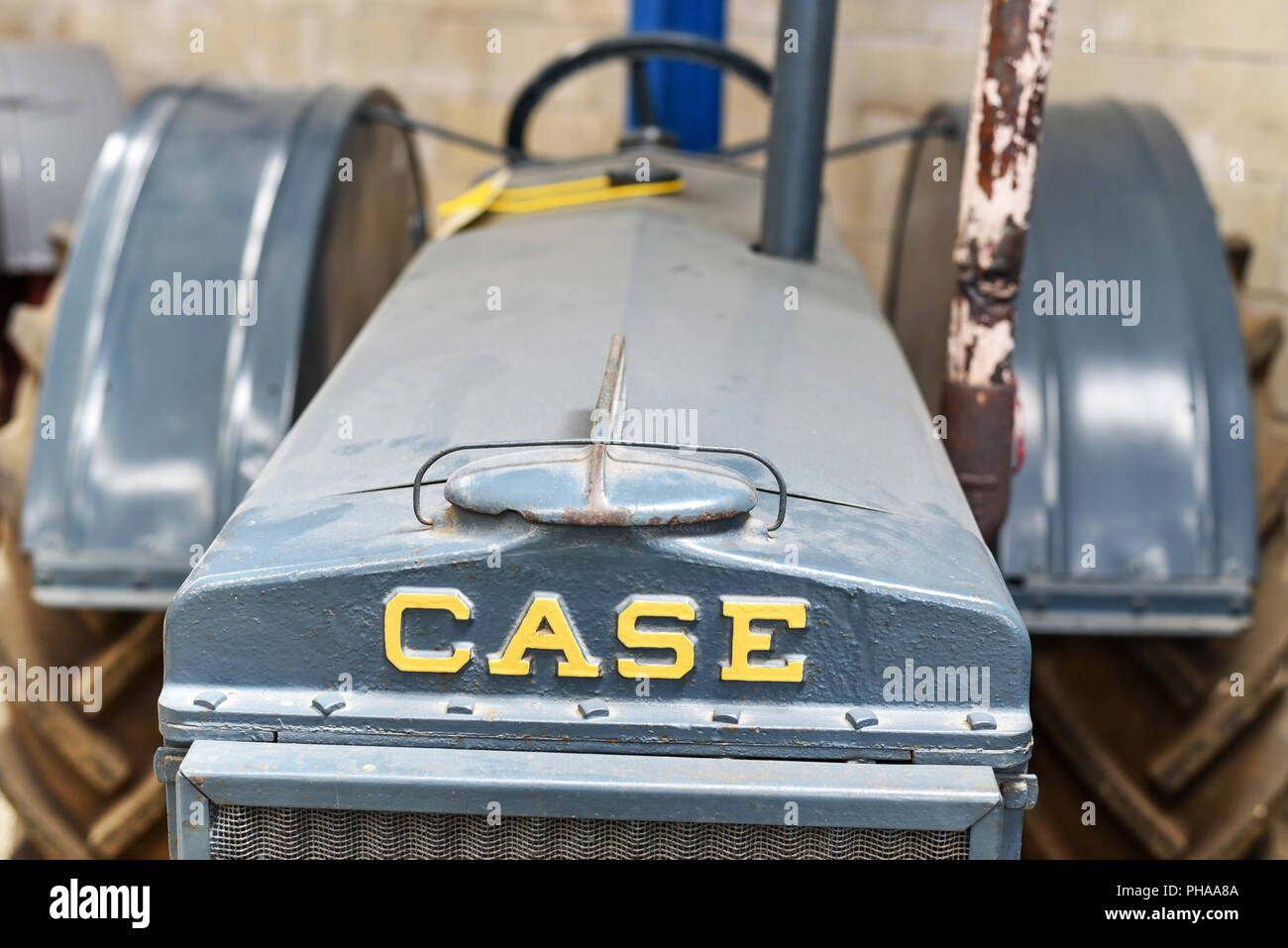 Il vecchio trattore Case a Geraldine Trasporti e Museo di macchinari, Canterbury, Nuova Zelanda Foto Stock