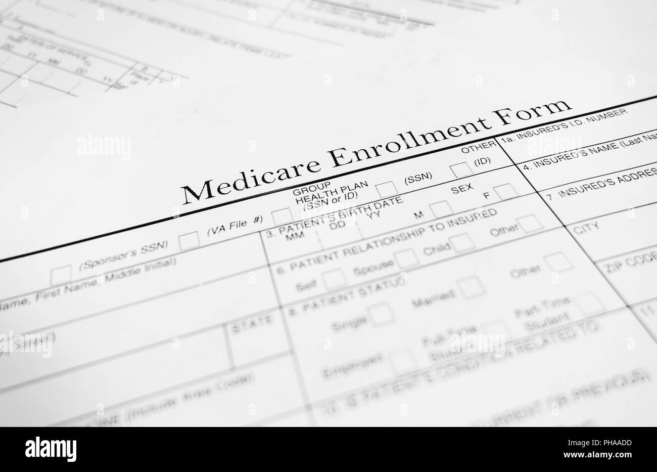 Modulo medicare Foto Stock