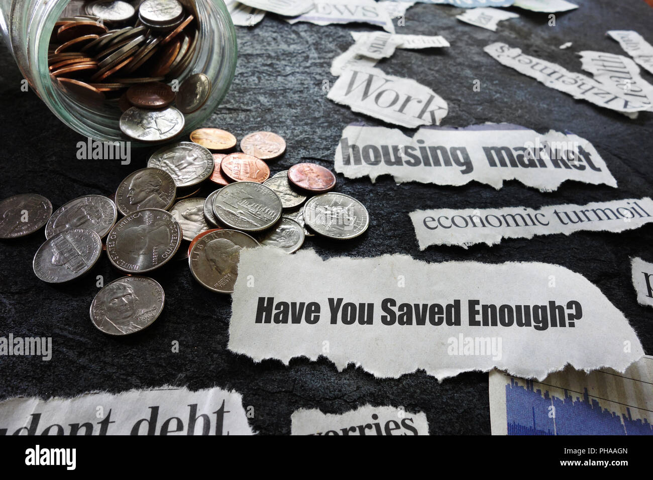 Risparmi previdenziali concept Foto Stock