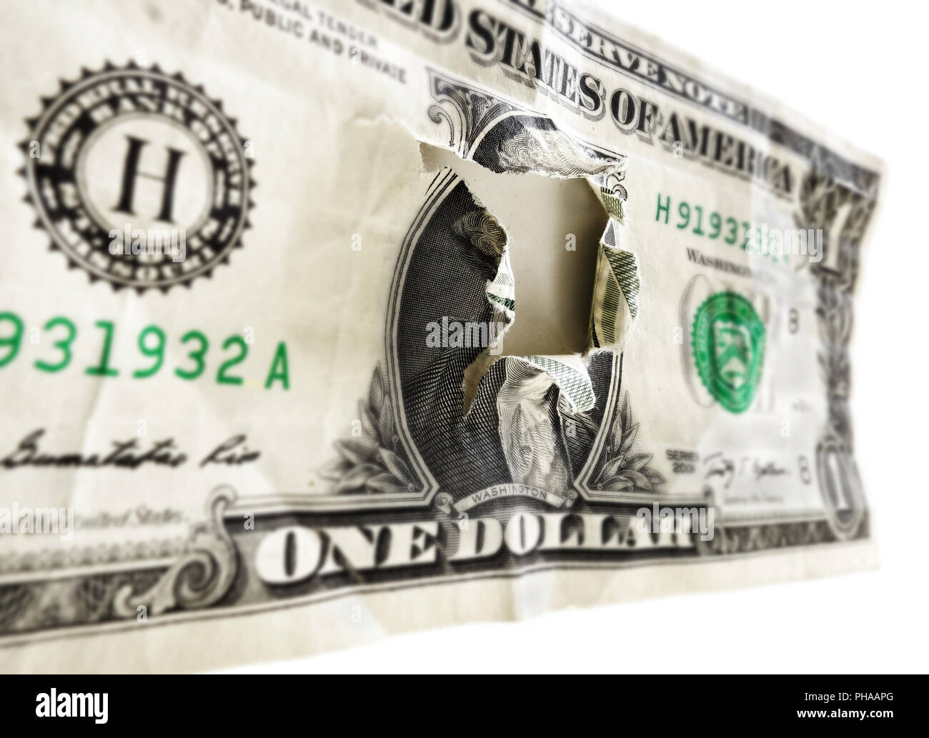 Dollar rip Foto Stock