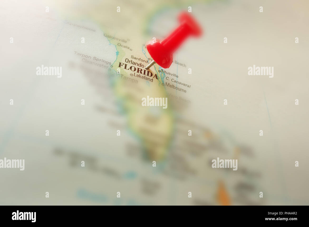 Mappa di Florida Foto Stock