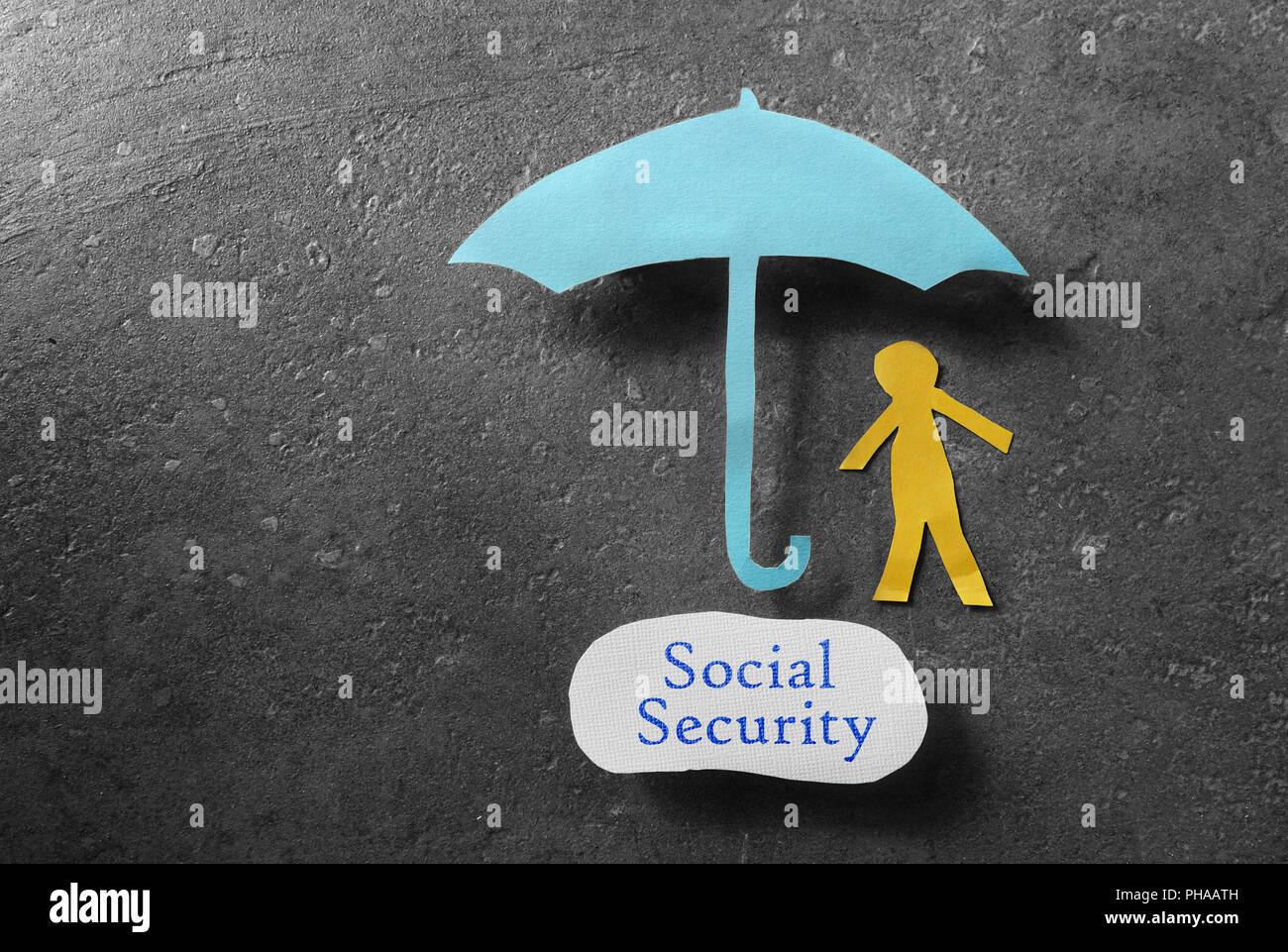 La sicurezza sociale messaggio Foto Stock
