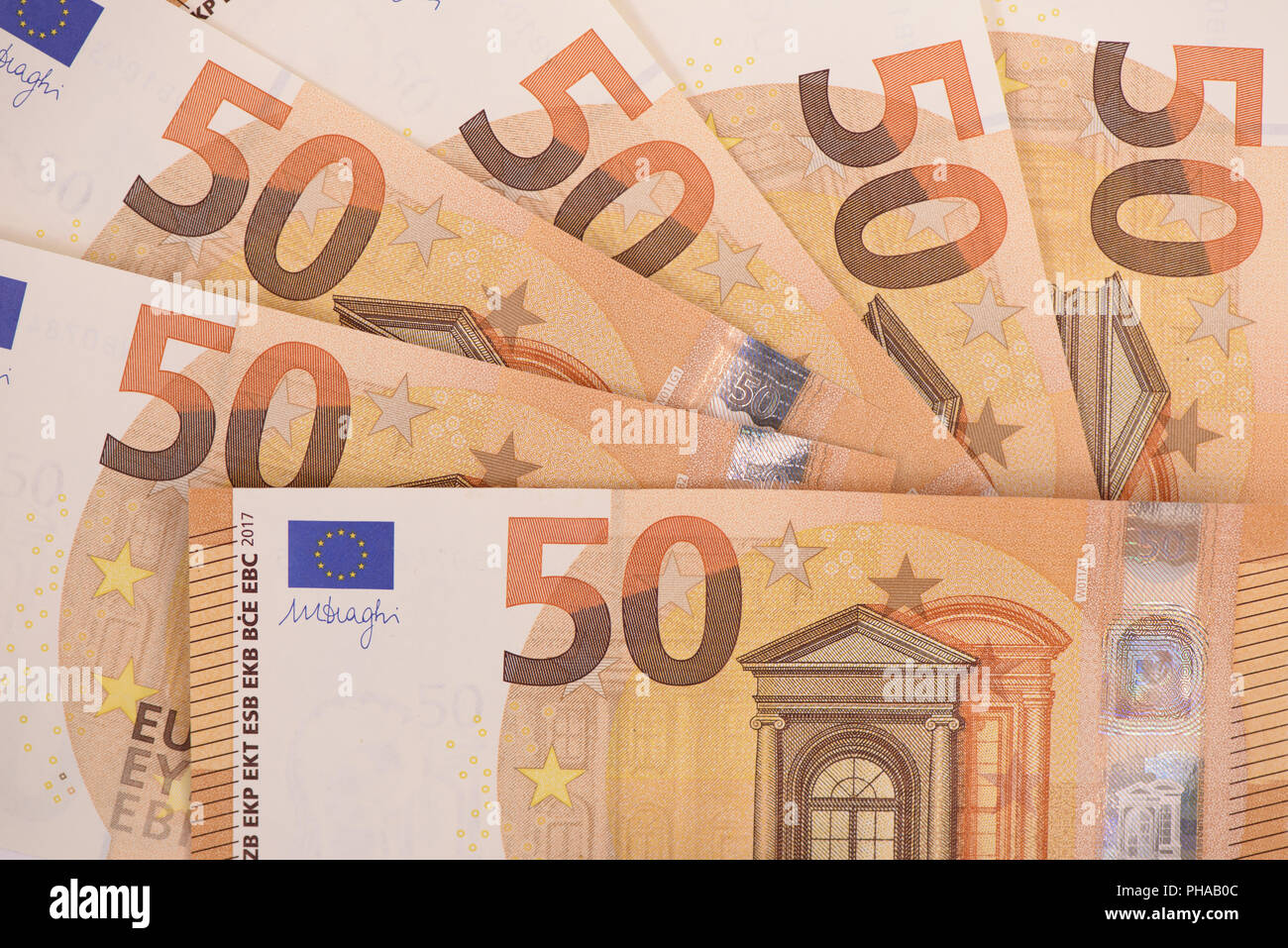 Molte le banconote di euro Foto Stock