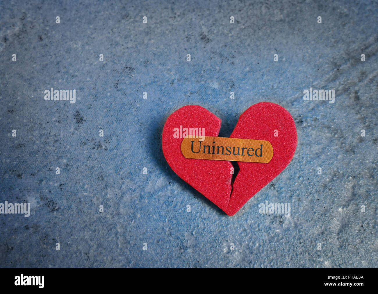 Cuore non assicurata Foto Stock