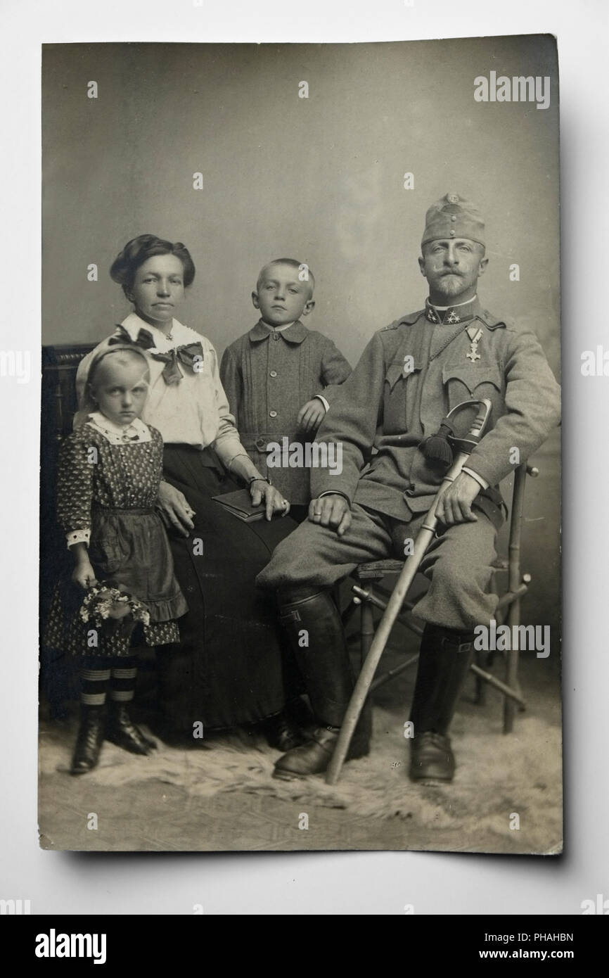 Vecchie foto di famiglia, circa 1915 Foto Stock