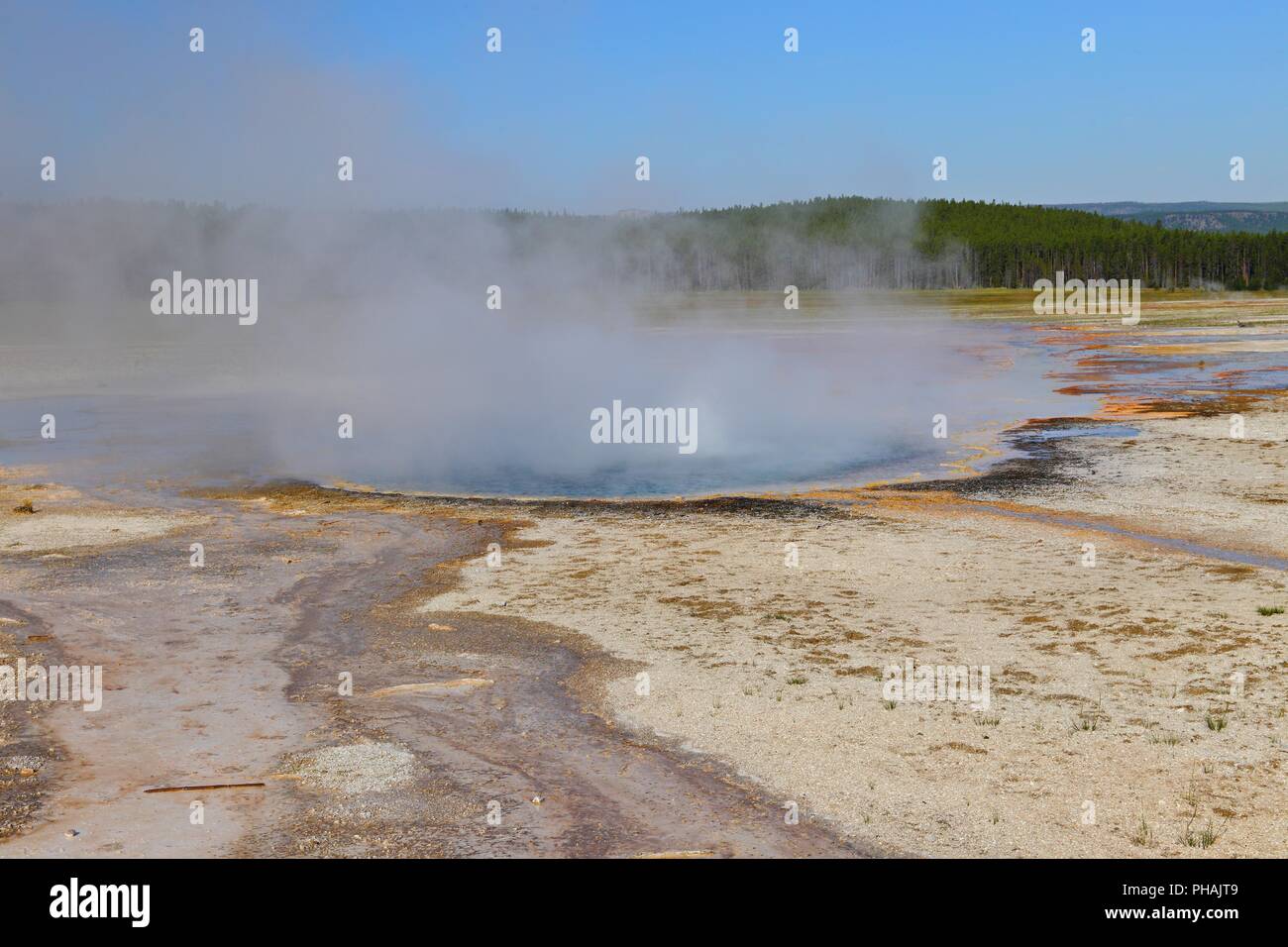 Bella Fontana vaso di vernice area, il Parco nazionale di Yellowstone, Wyoming USA Foto Stock