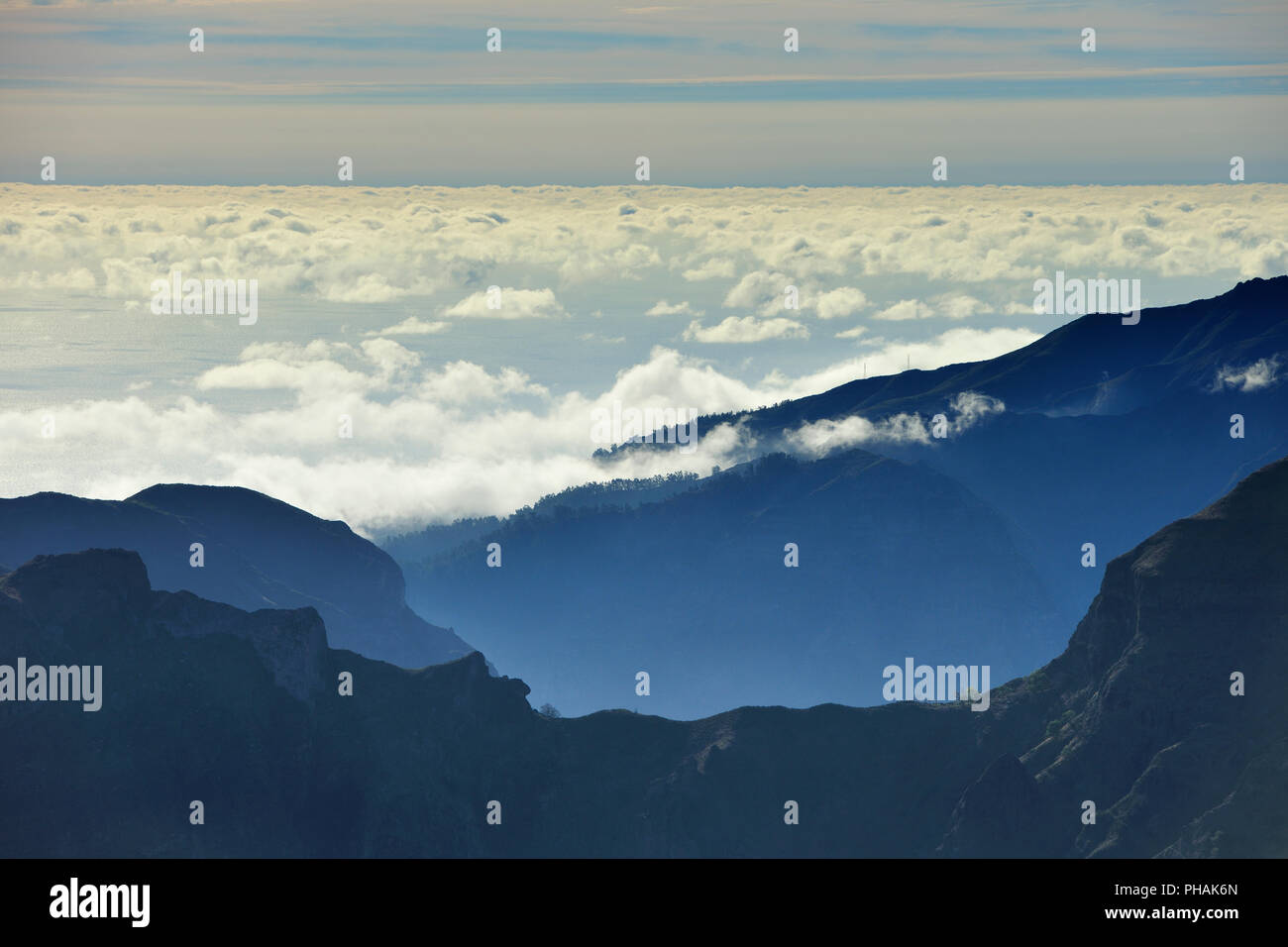 Misty Mountains di Madera. Portogallo Foto Stock