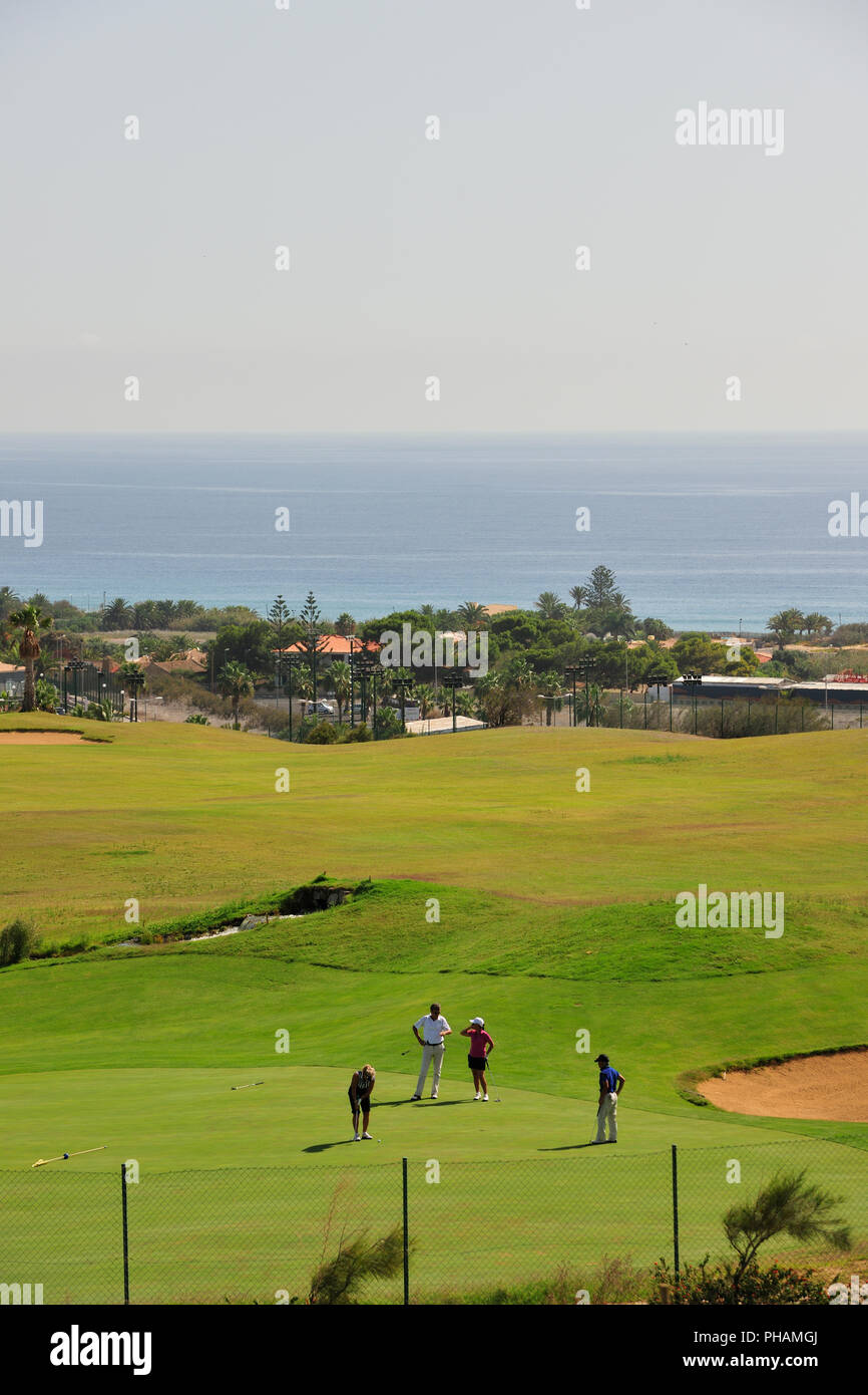 Campo da golf di Porto Santo isola. Madeira, Portogallo Foto Stock