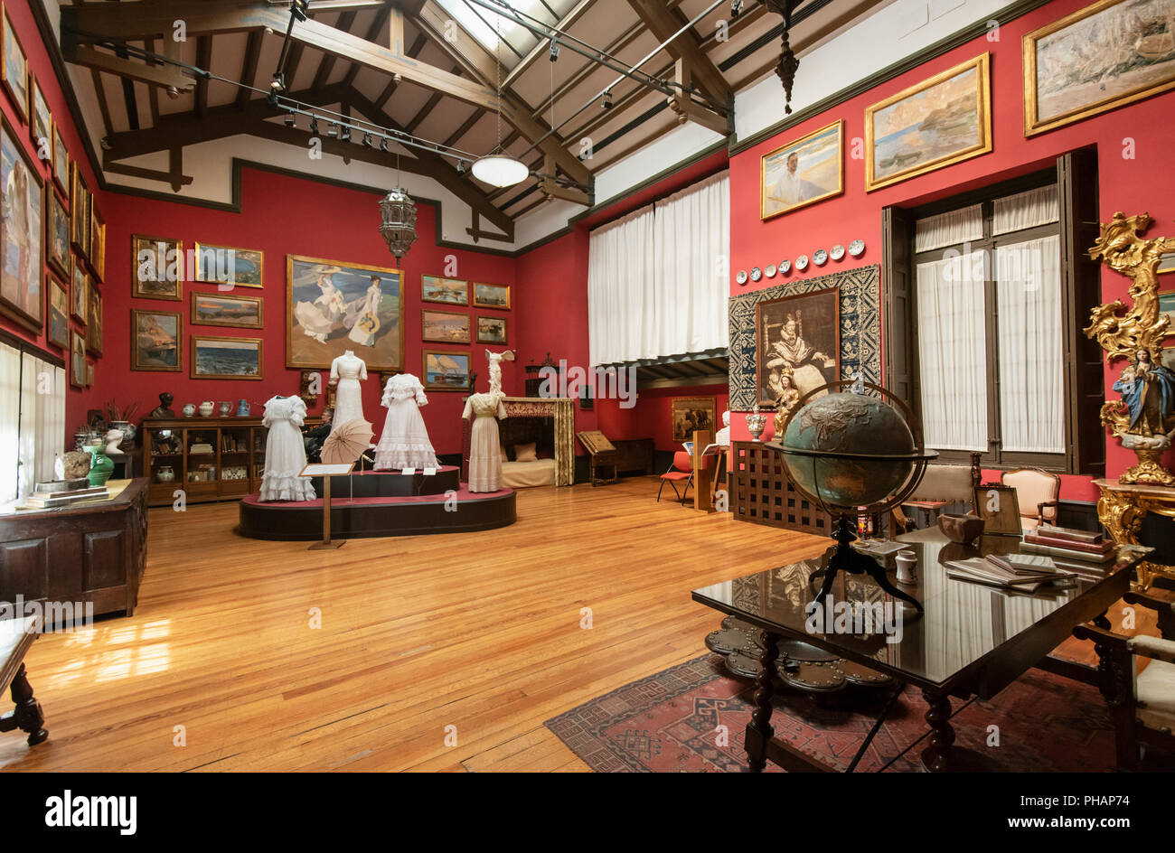 Museo Sorolla funzioni principalmente il lavoro del grande pittore Joaquin Sorolla (1863-1923). L'edificio era originariamente l'artista della casa. Madrid, Spagna Foto Stock