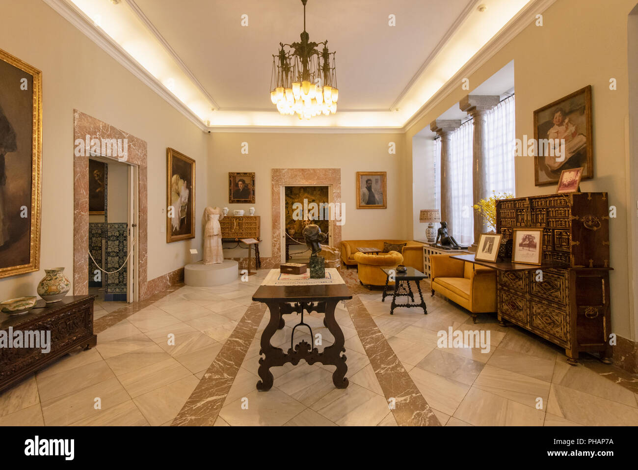 Museo Sorolla funzioni principalmente il lavoro del grande pittore Joaquin Sorolla (1863-1923). L'edificio era originariamente l'artista della casa. Madrid, Spagna Foto Stock