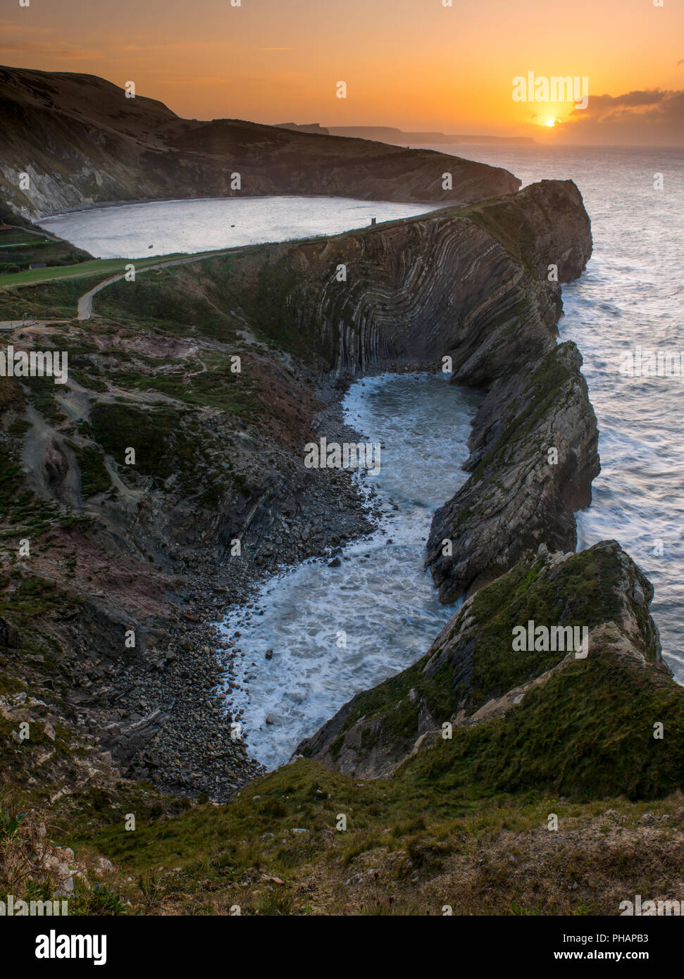 Foro di scale in Dorset su Jurassic Coast Foto Stock