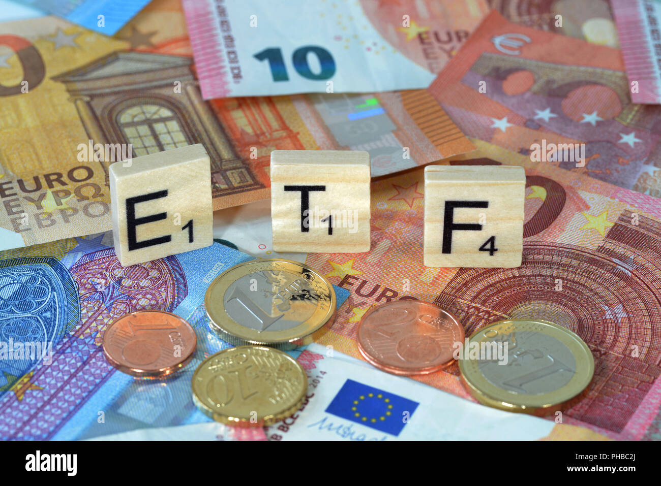 Symbolfoto Wirtschaftsbegriff ETF Foto Stock