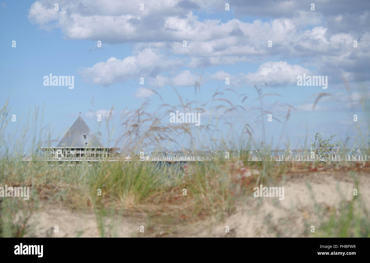 Pier heringsdorf (mar baltico / isola usedom) Foto Stock