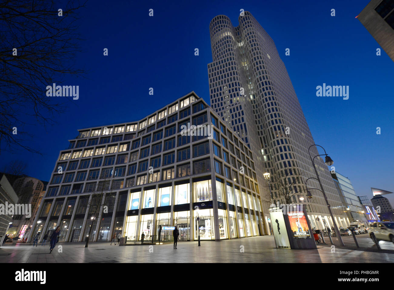 Hochhaus Upper West, Breitscheidplatz, Charlottenburg di Berlino, Deutschland Foto Stock