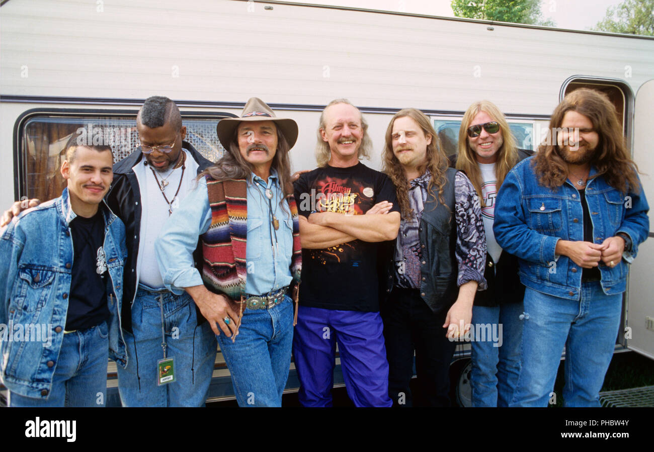 La Allman Brothers Band (cantante Gregg Allman) su 29.06.1991 di Dinkelsbühl. | Utilizzo di tutto il mondo Foto Stock