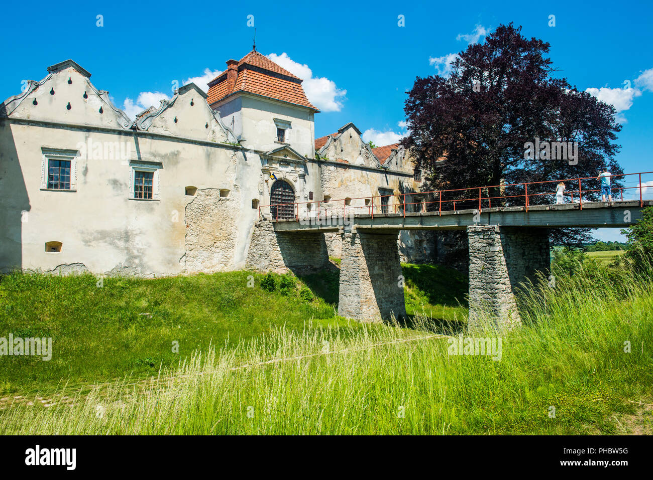 Il castello di Svirzh, Oblast di Lviv, Ucraina, Europa Foto Stock