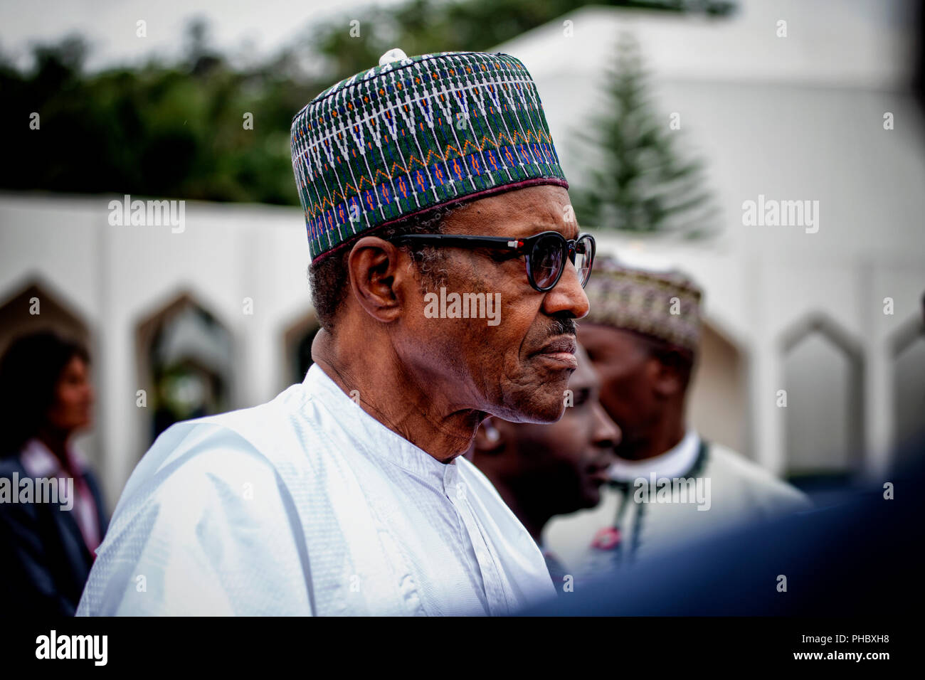 Il Presidente nigeriano, Muhammadu Buhari, Venerdì 31 Agosto, 2018, Abuja in Nigeria Foto Stock