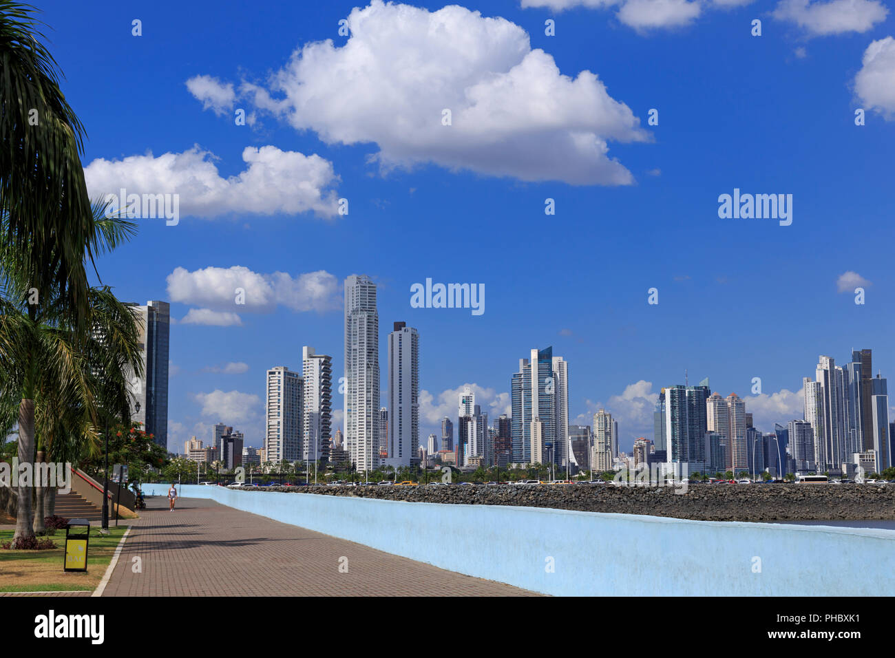 Skyline, Panama City, Panama America Centrale Foto Stock