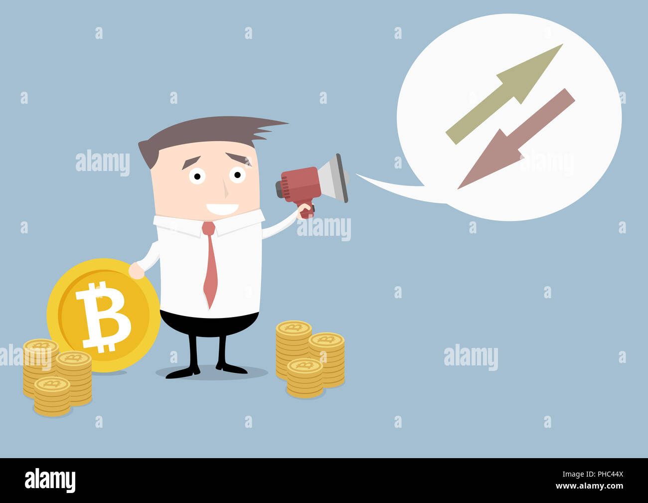 Imprenditore Bitcoin Exchange Foto Stock