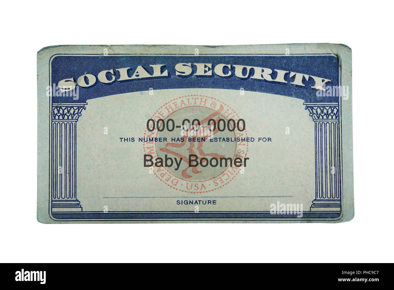 Baby Boomer la sicurezza sociale Foto Stock