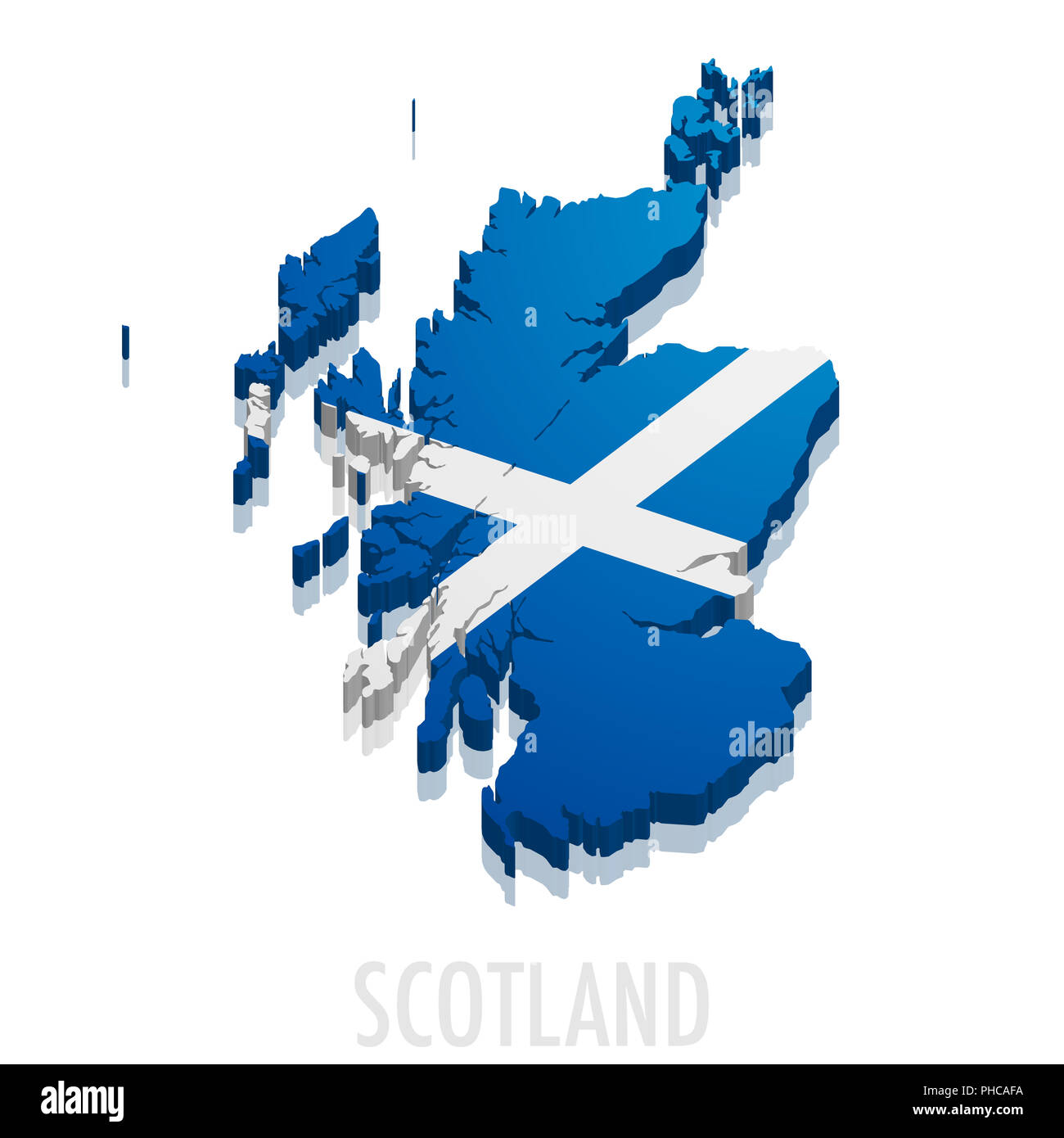 Mappa 3D in Scozia Foto Stock