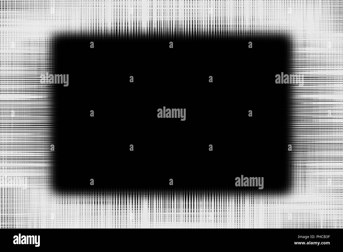 Ruvida linee nero telaio Foto Stock