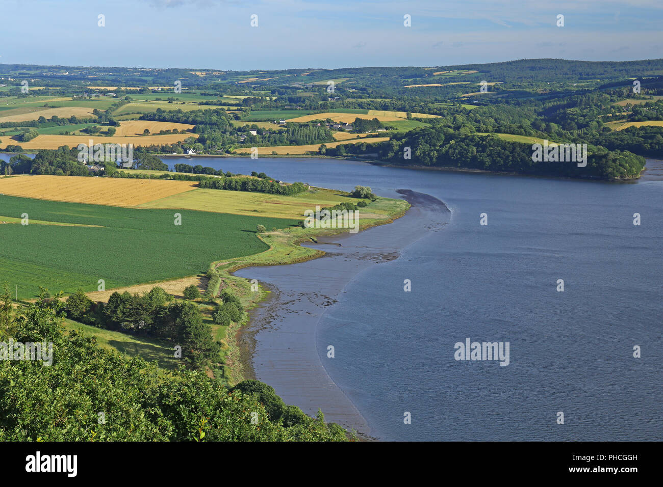 Paesaggio in Bretagna, Francia Foto Stock